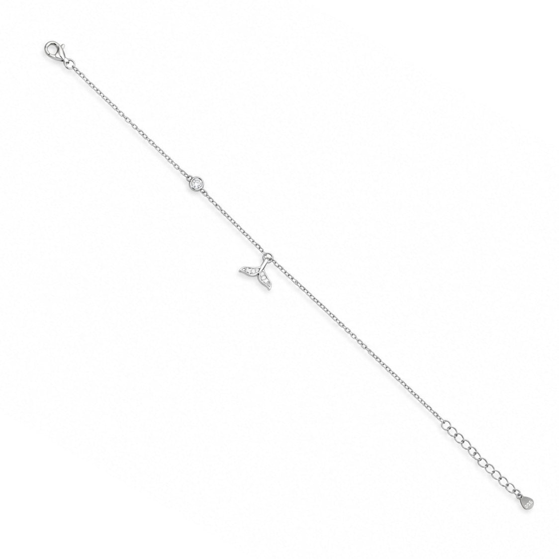 Whale Tail Charm Anklet