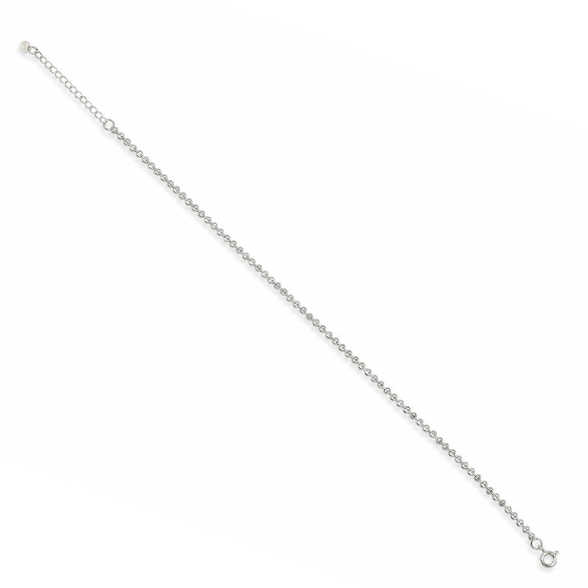 Ball Chain Heart Charm Anklet