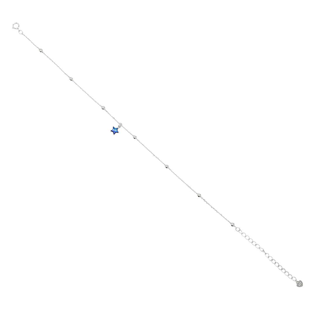 Turquoise Star Charm Anklet