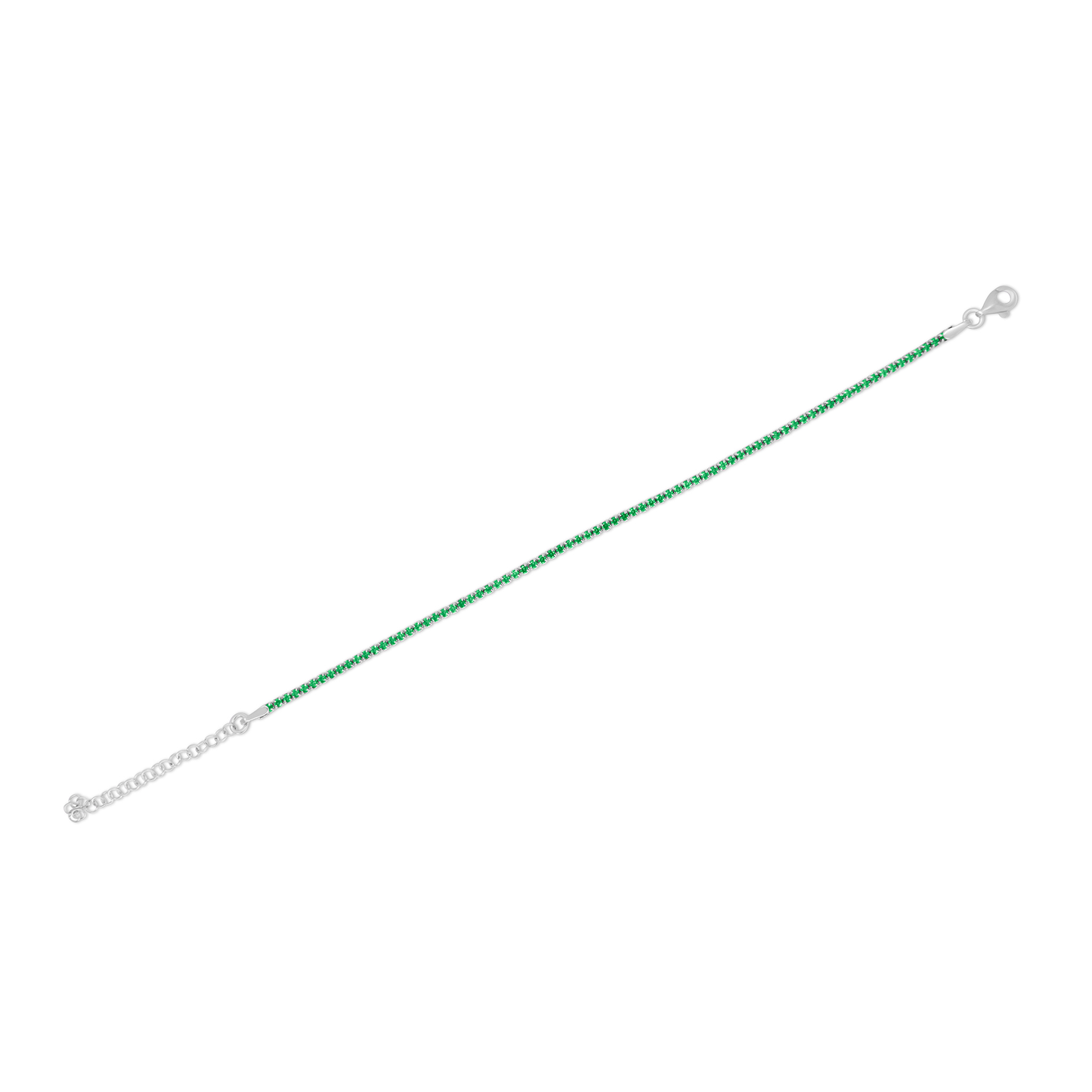 Green Tennis Anklet
