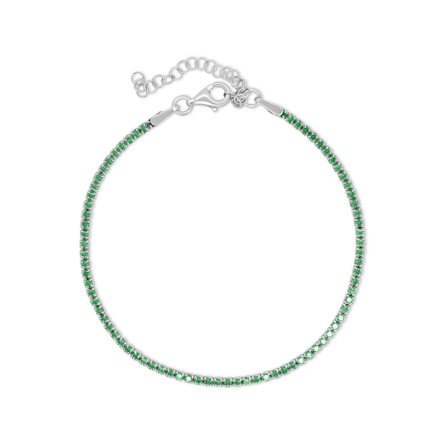 Green Tennis Anklet