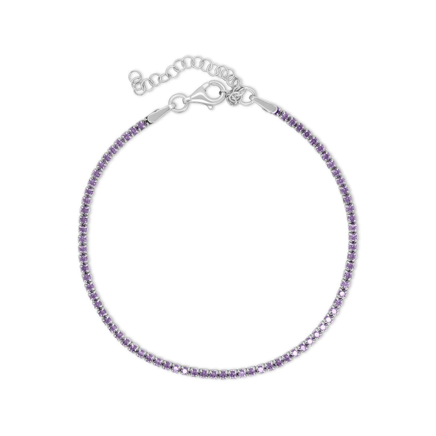 Purple Tennis Anklet