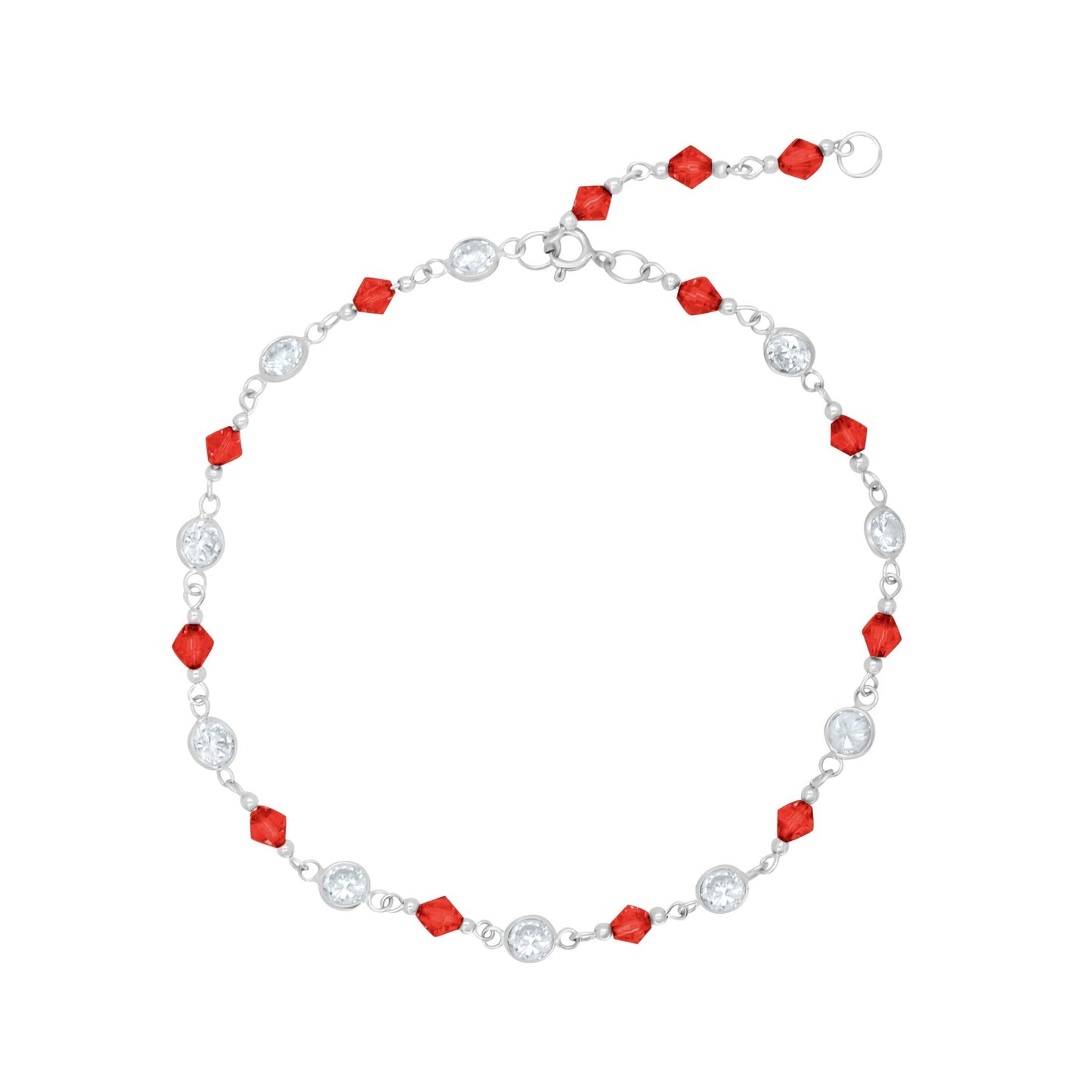 Orange Sapphire Zircon Anklet