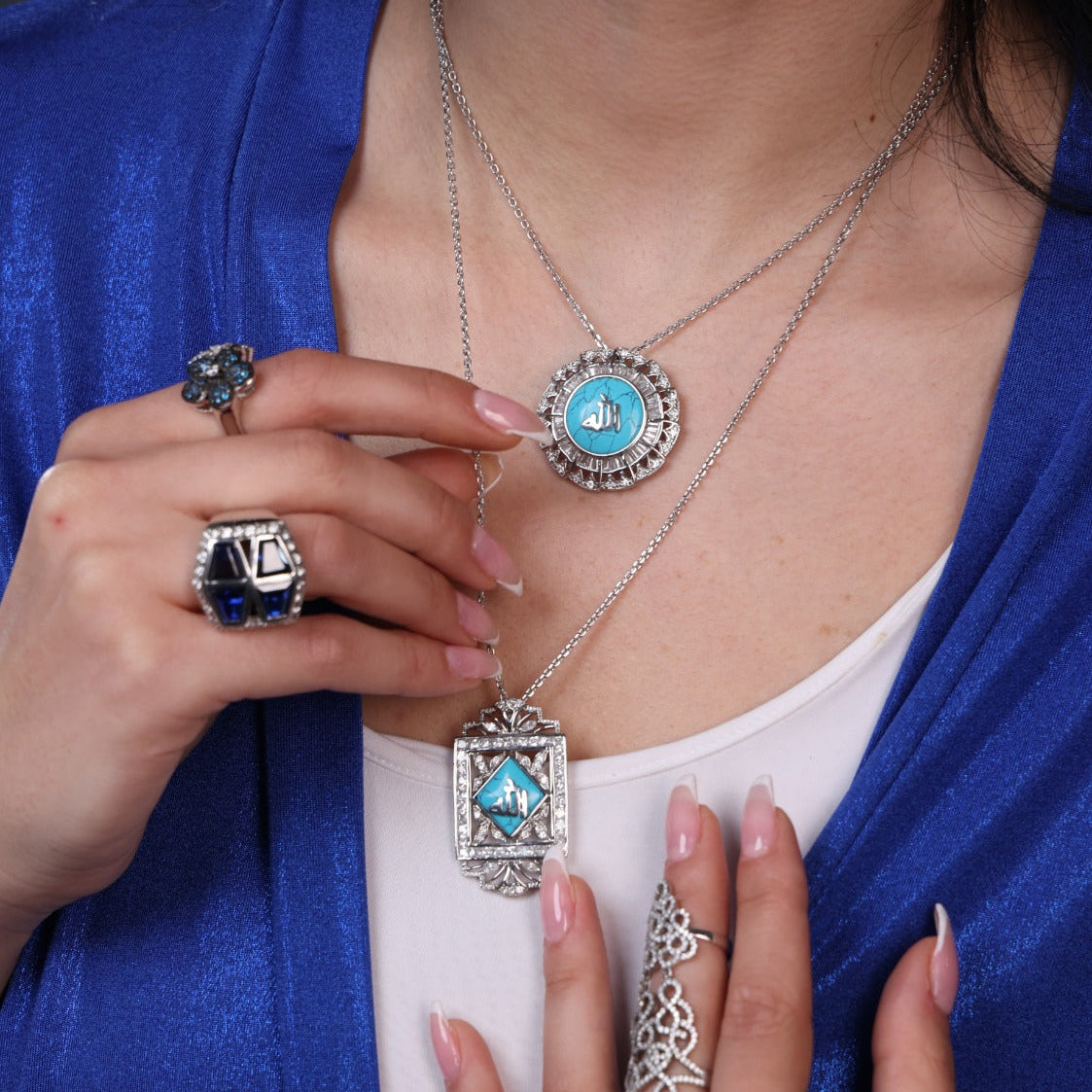 Turquois Allah Pendant
