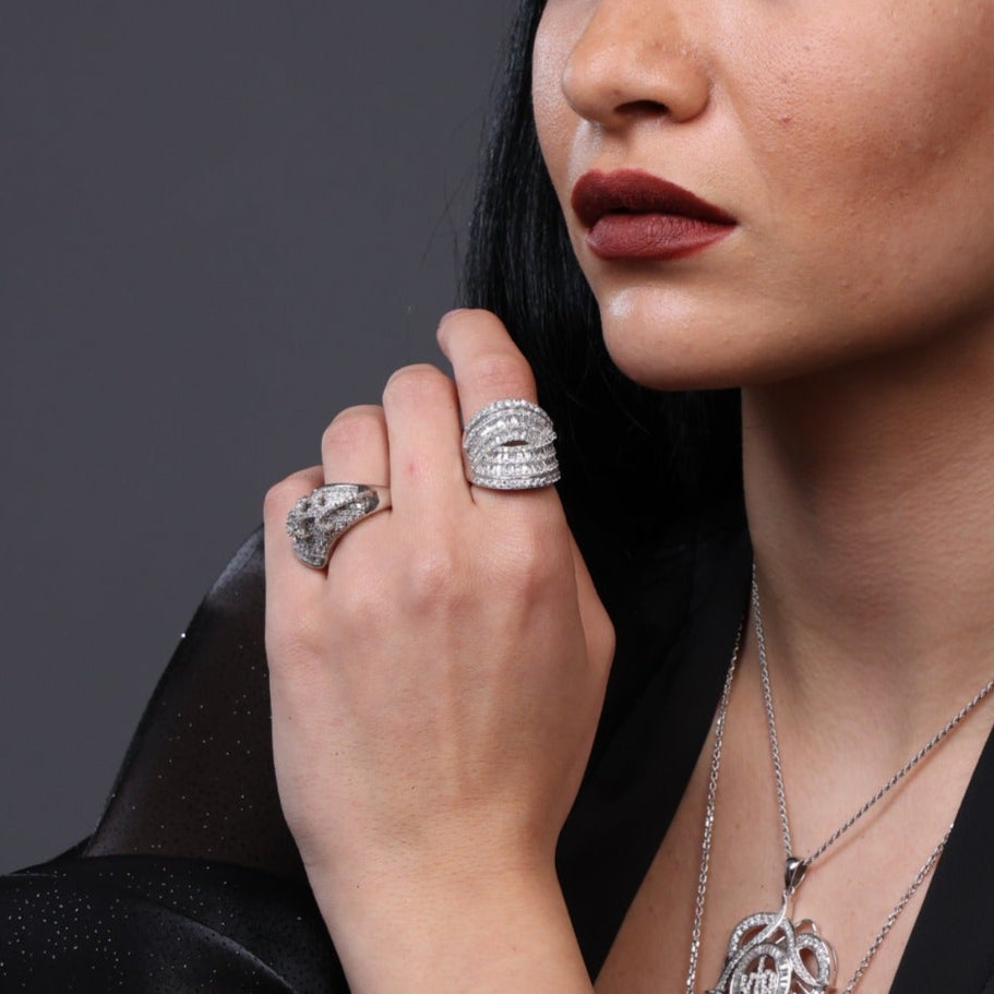 Radiant Wave Sterling Silver Ring