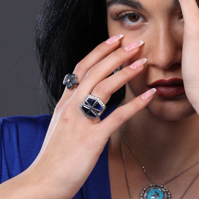 Azure Elegance Ring
