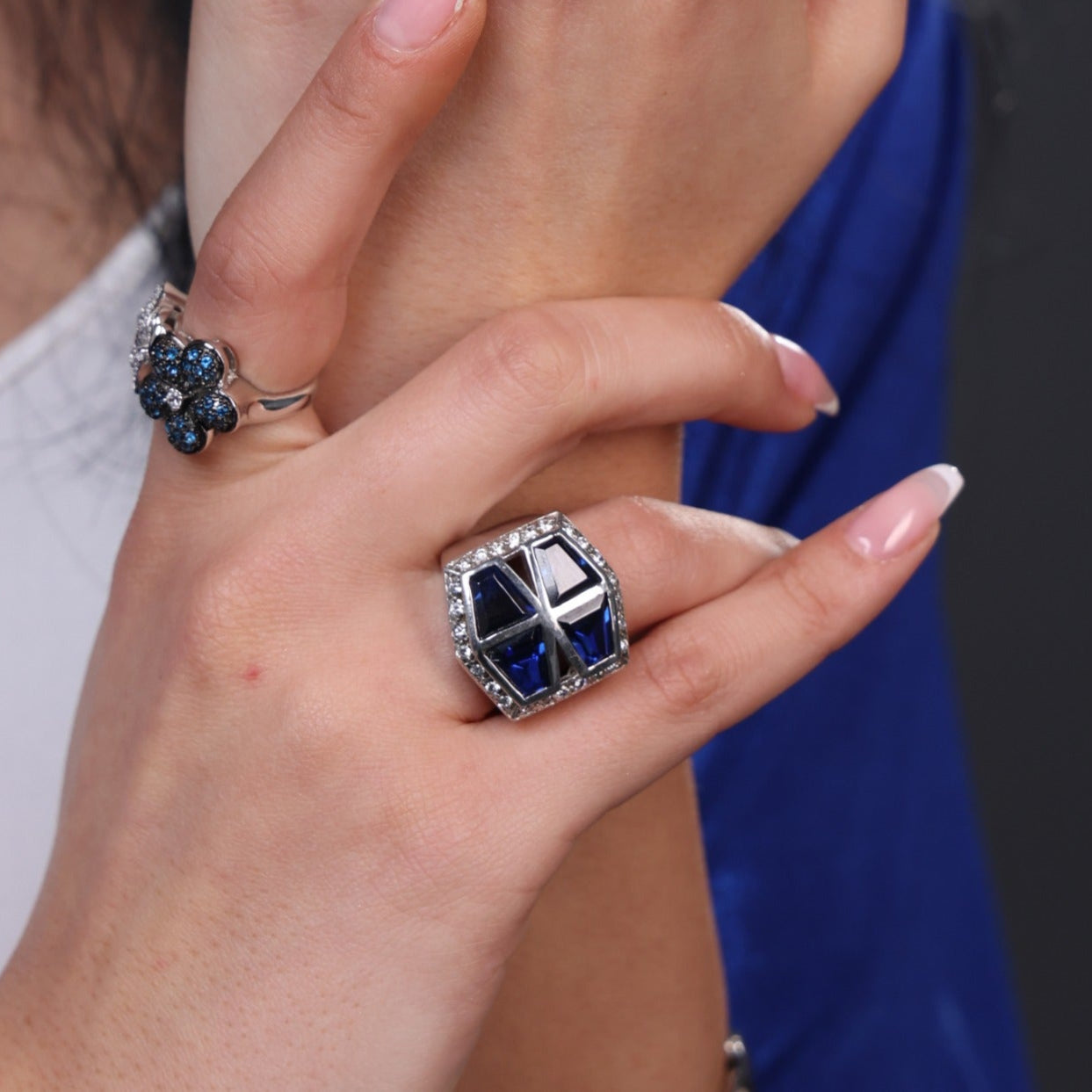 Azure Elegance Ring