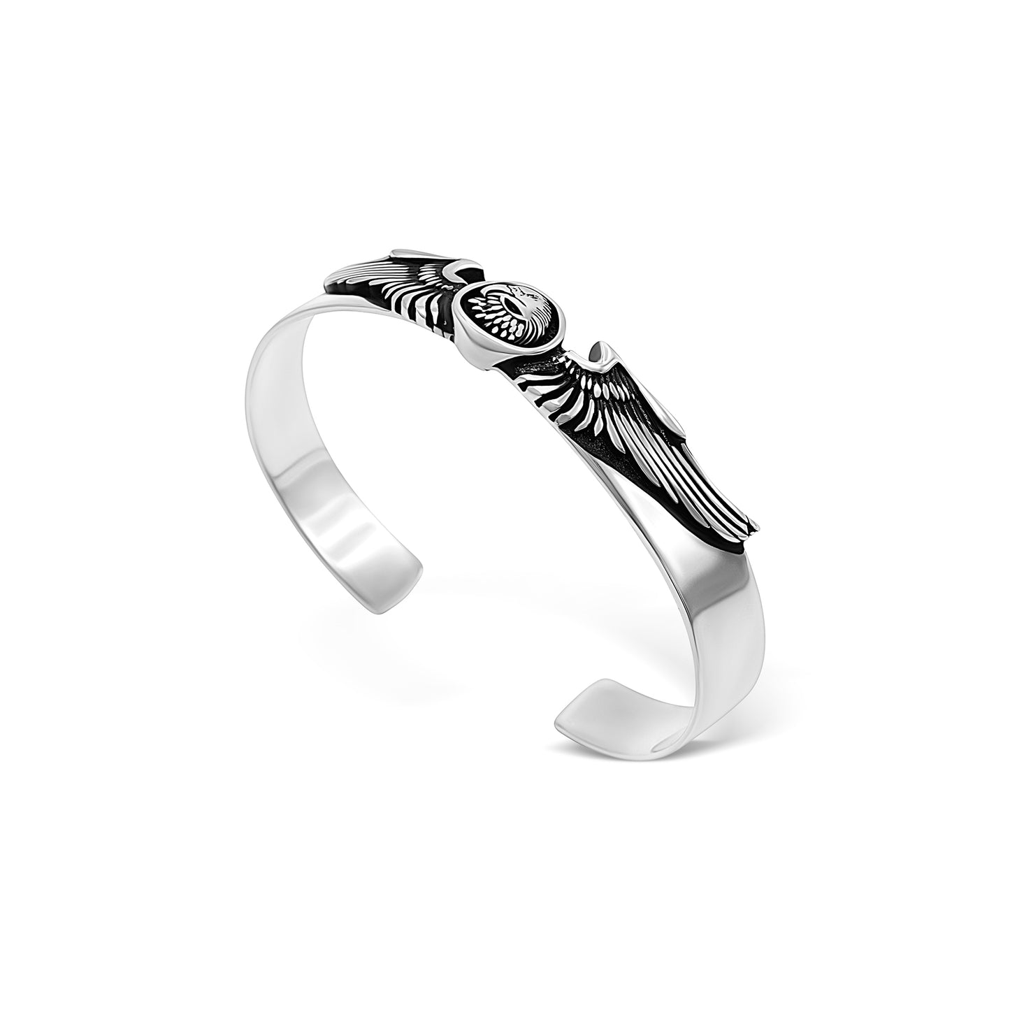 Oxidized Eagle Bangle