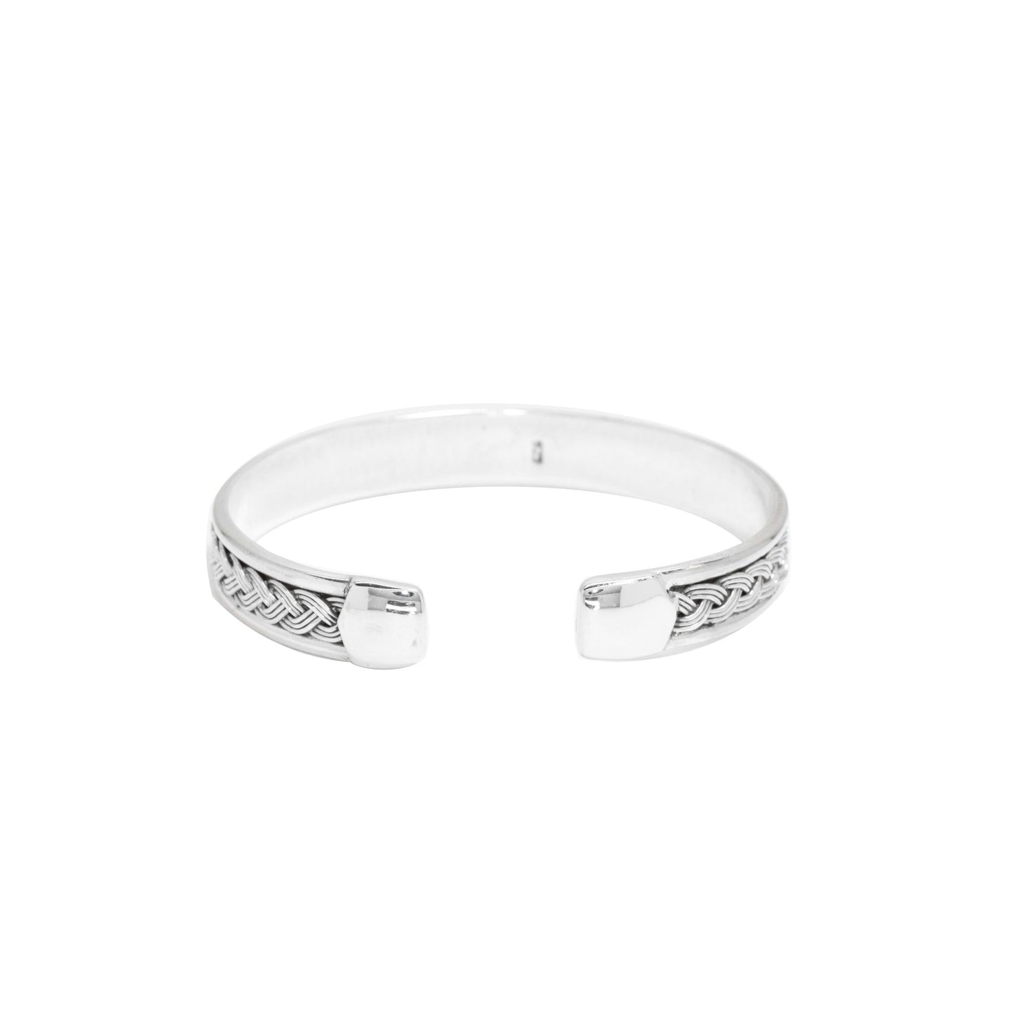 V-Woven Oxidized Bangle