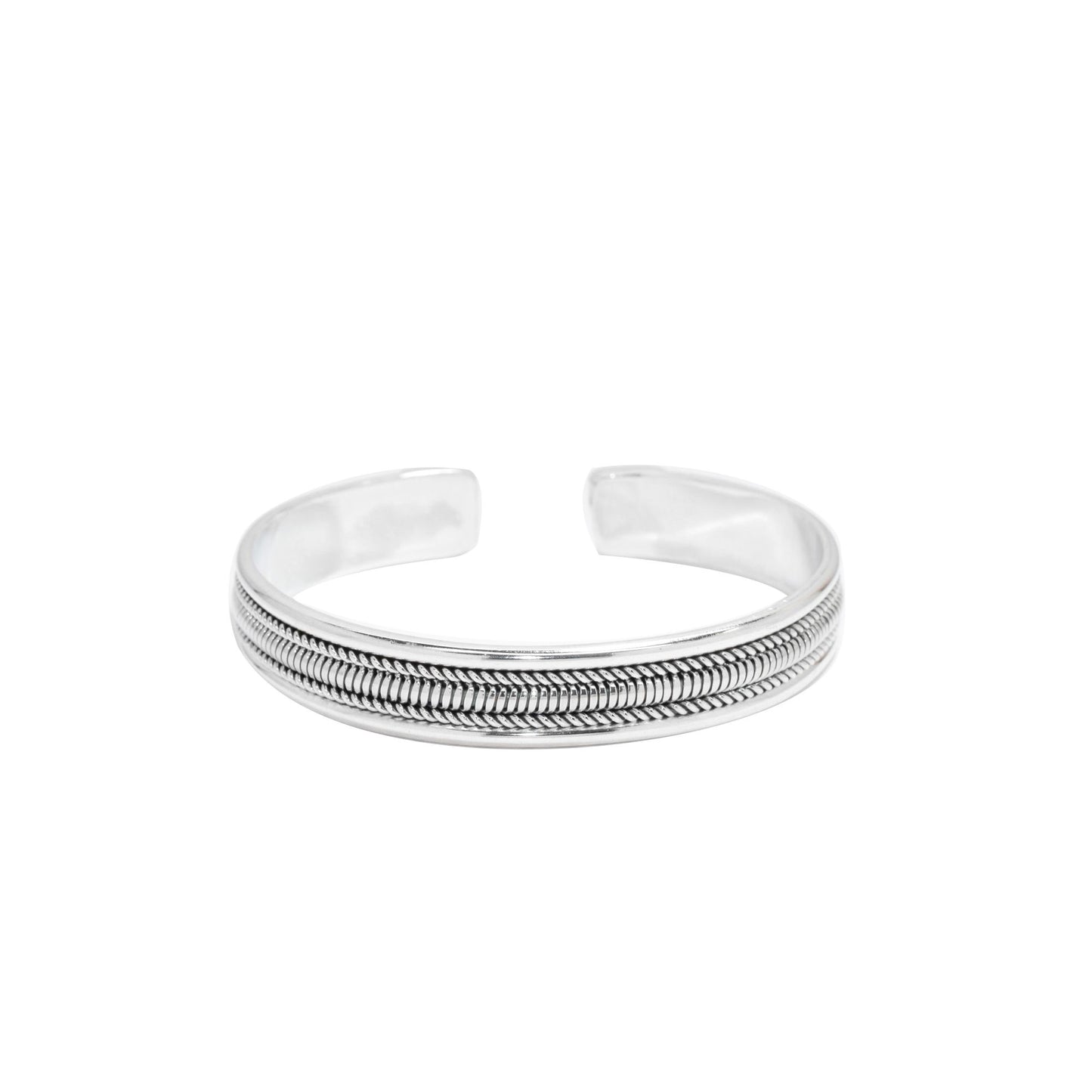 Herringbone Oxidized Bangle