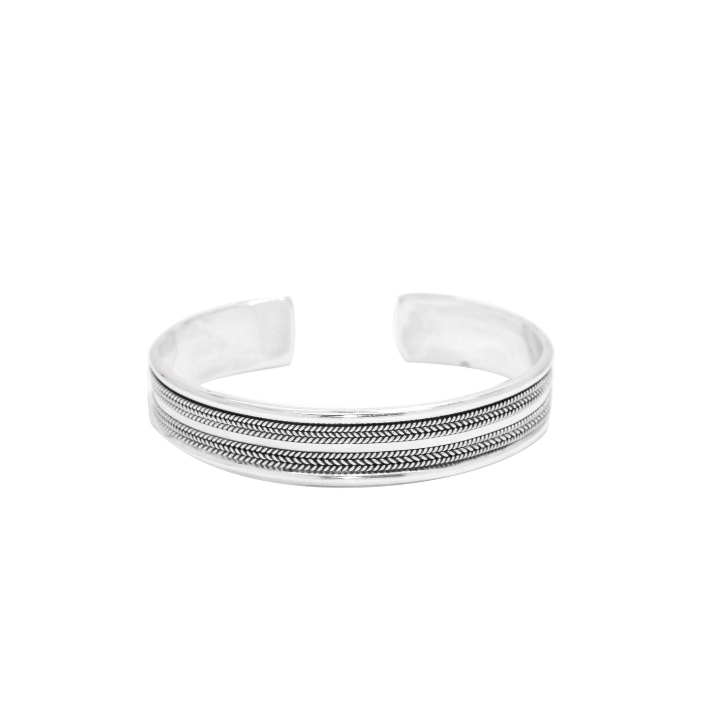 Elegant Silver Bangle Duo