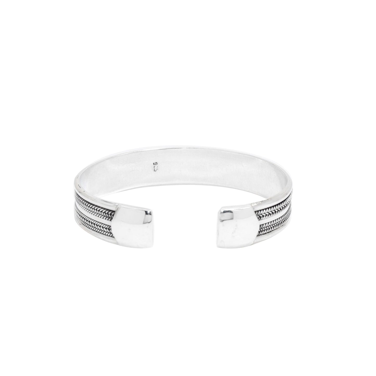 Elegant Silver Bangle Duo