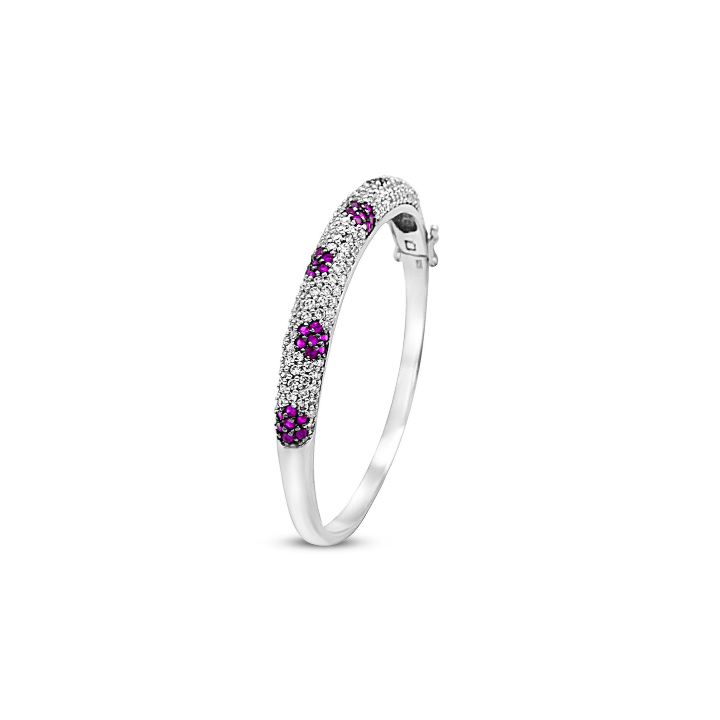 Radiant Bloom Silver Bangle