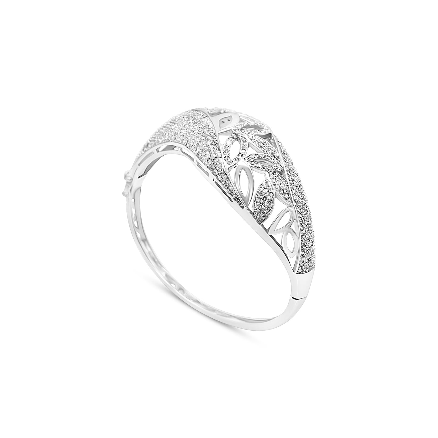 Marquise Leaf Pavé Statement Bangle