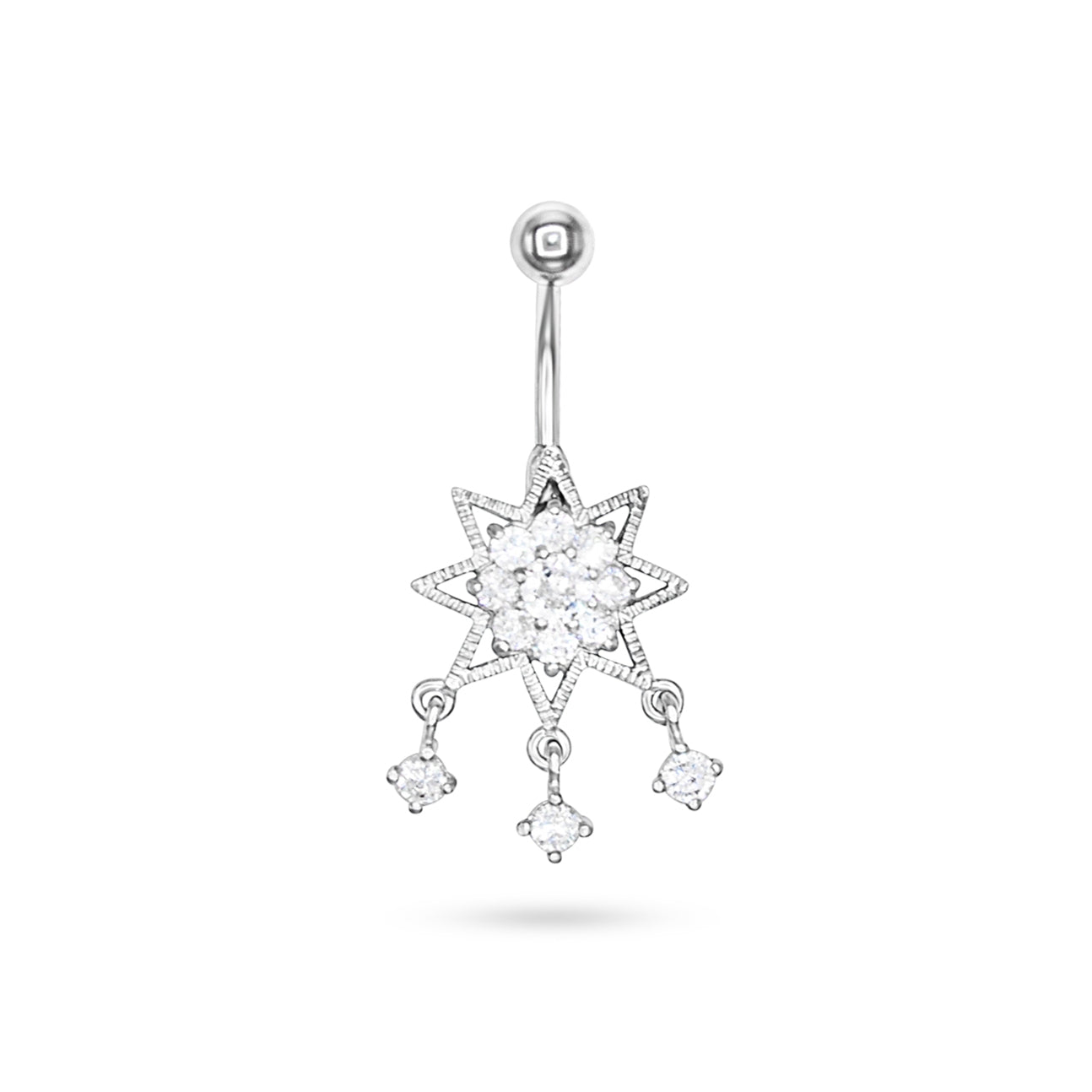Celestial Star Drop Belly Ring