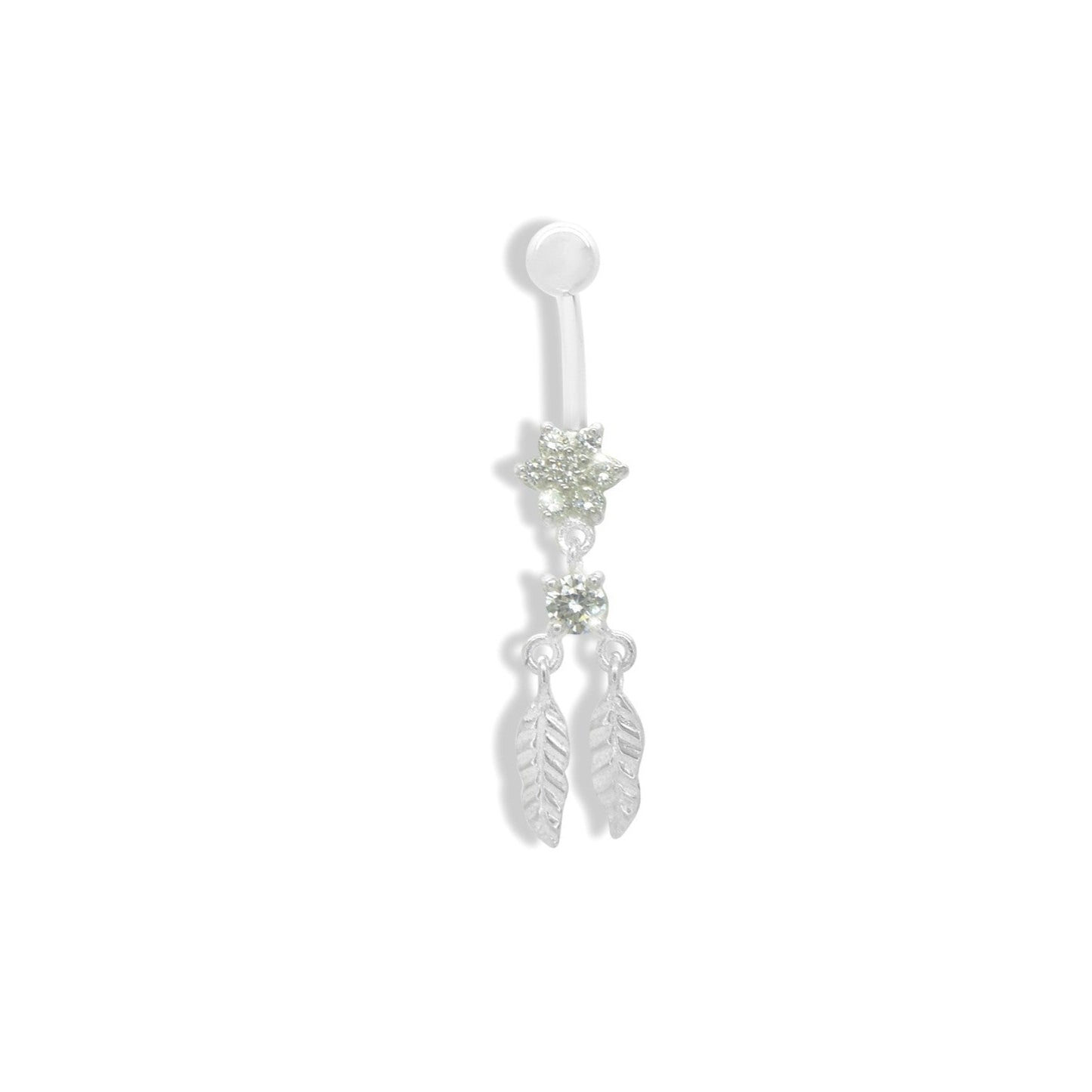 Boho Leaf Dangle Belly Ring