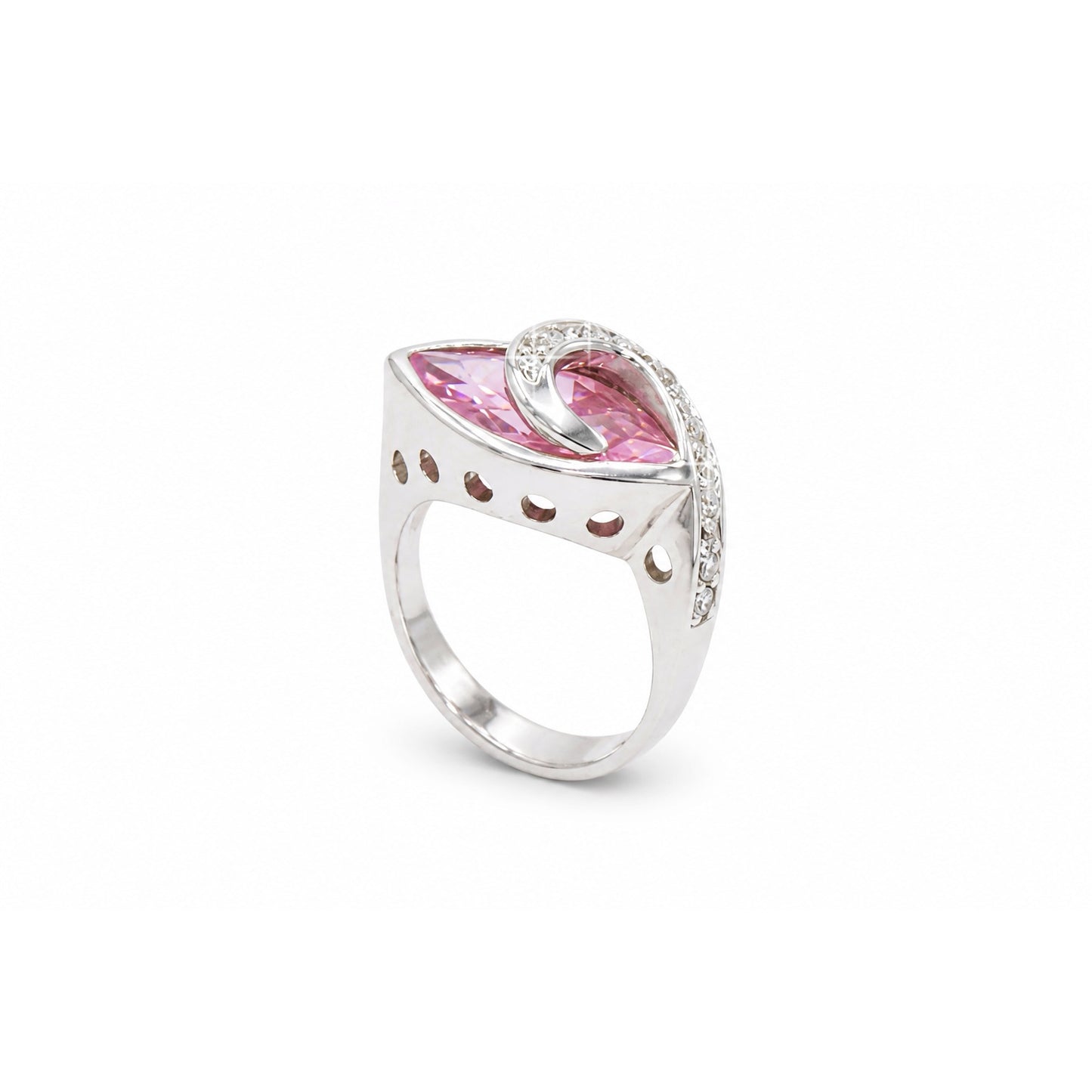 Teardrop Halo Cocktail Ring