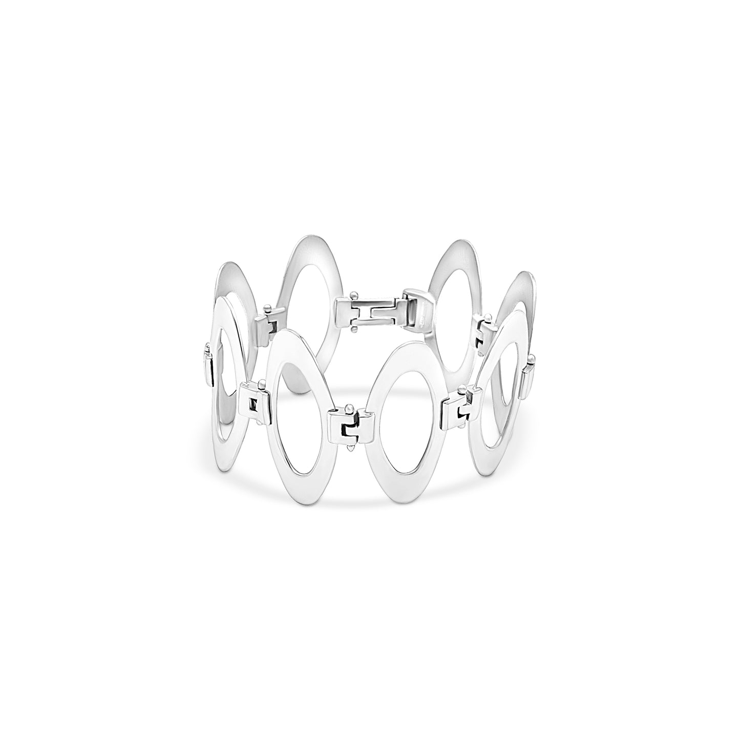 Modern Elegance Sterling Silver Bracelet
