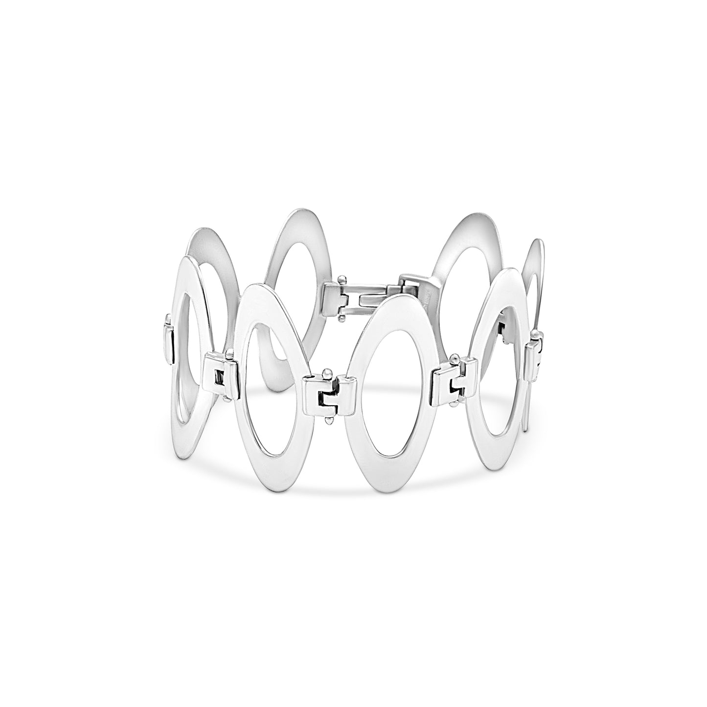 Modern Elegance Sterling Silver Bracelet