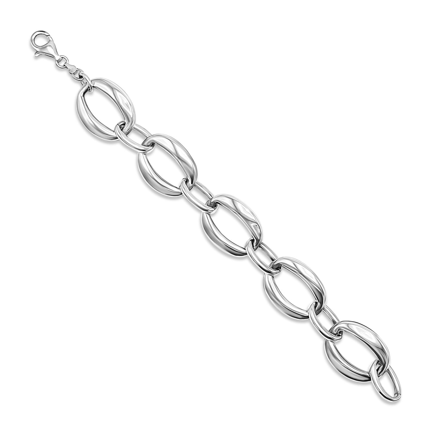 Elegant Link Sterling Silver Bracelet