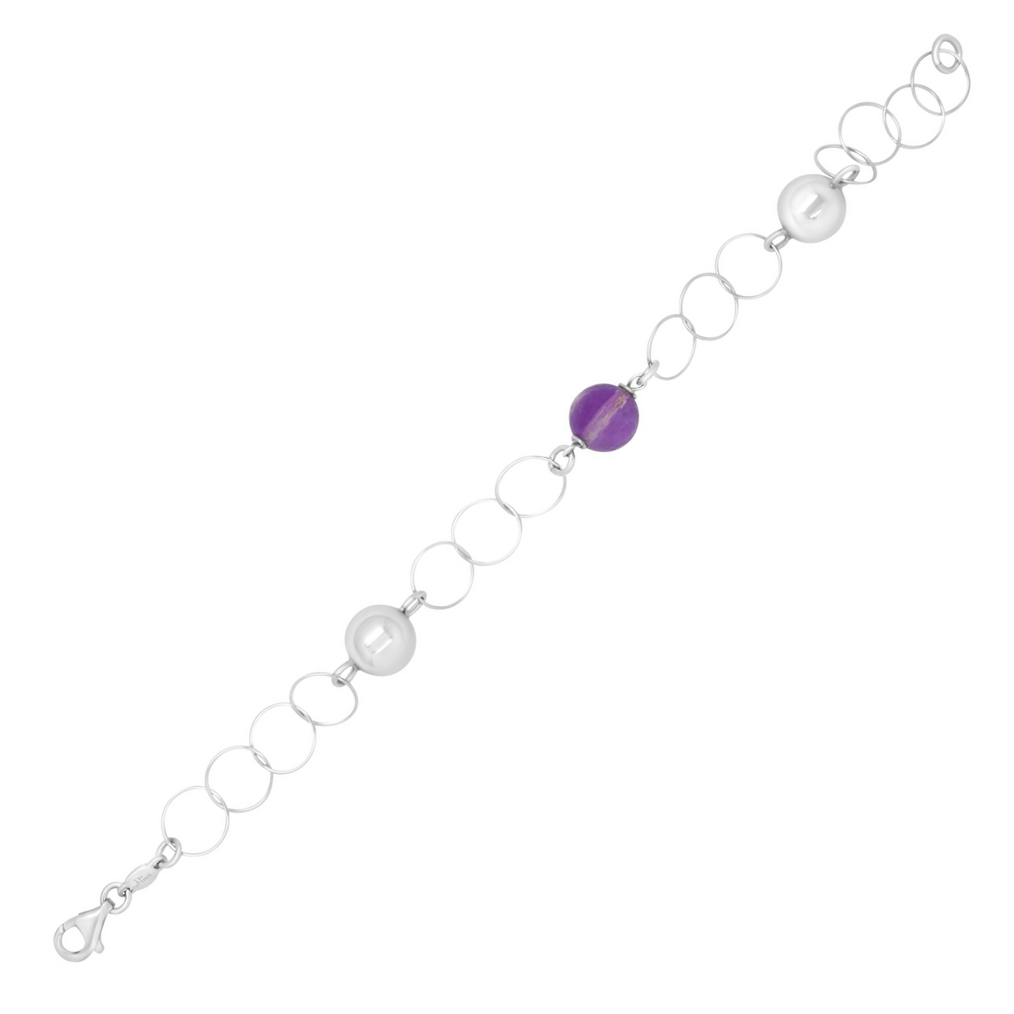 Chain Hoop Bracelet with Beads