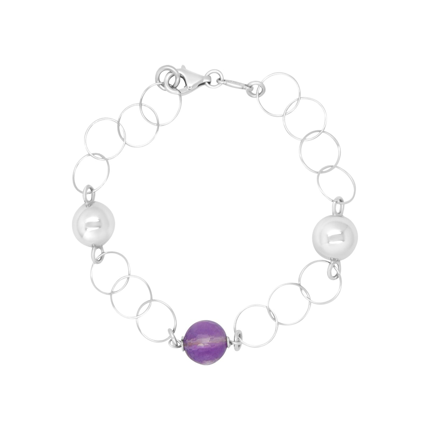 Chain Hoop Bracelet with Beads