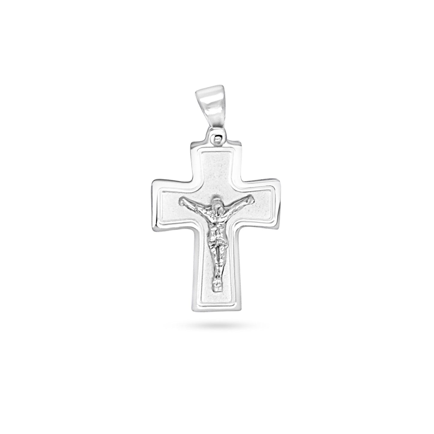Brushed Silver Crucifix
