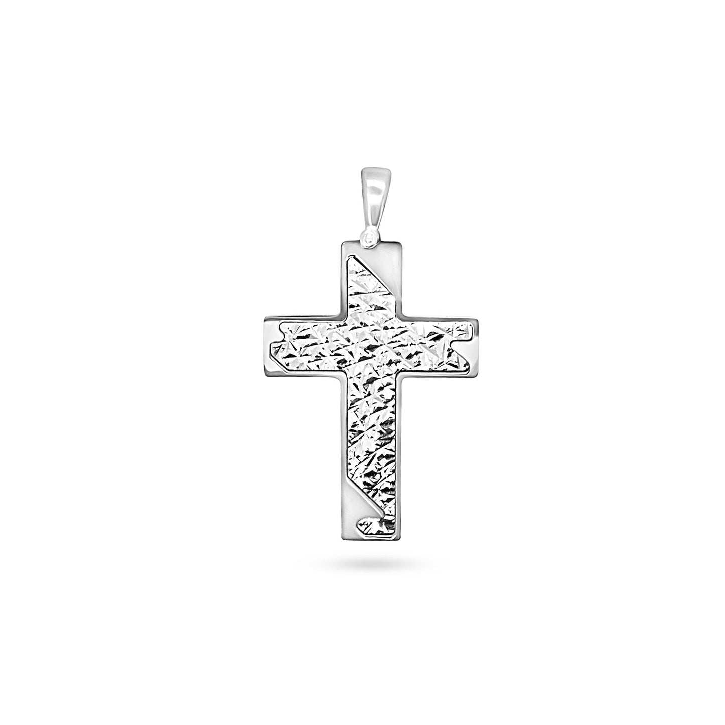 Hammered Classic Cross Pendant