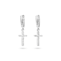 Radiant Cross Drop Earrings image