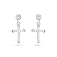 Radiant Cross Drop Earrings image