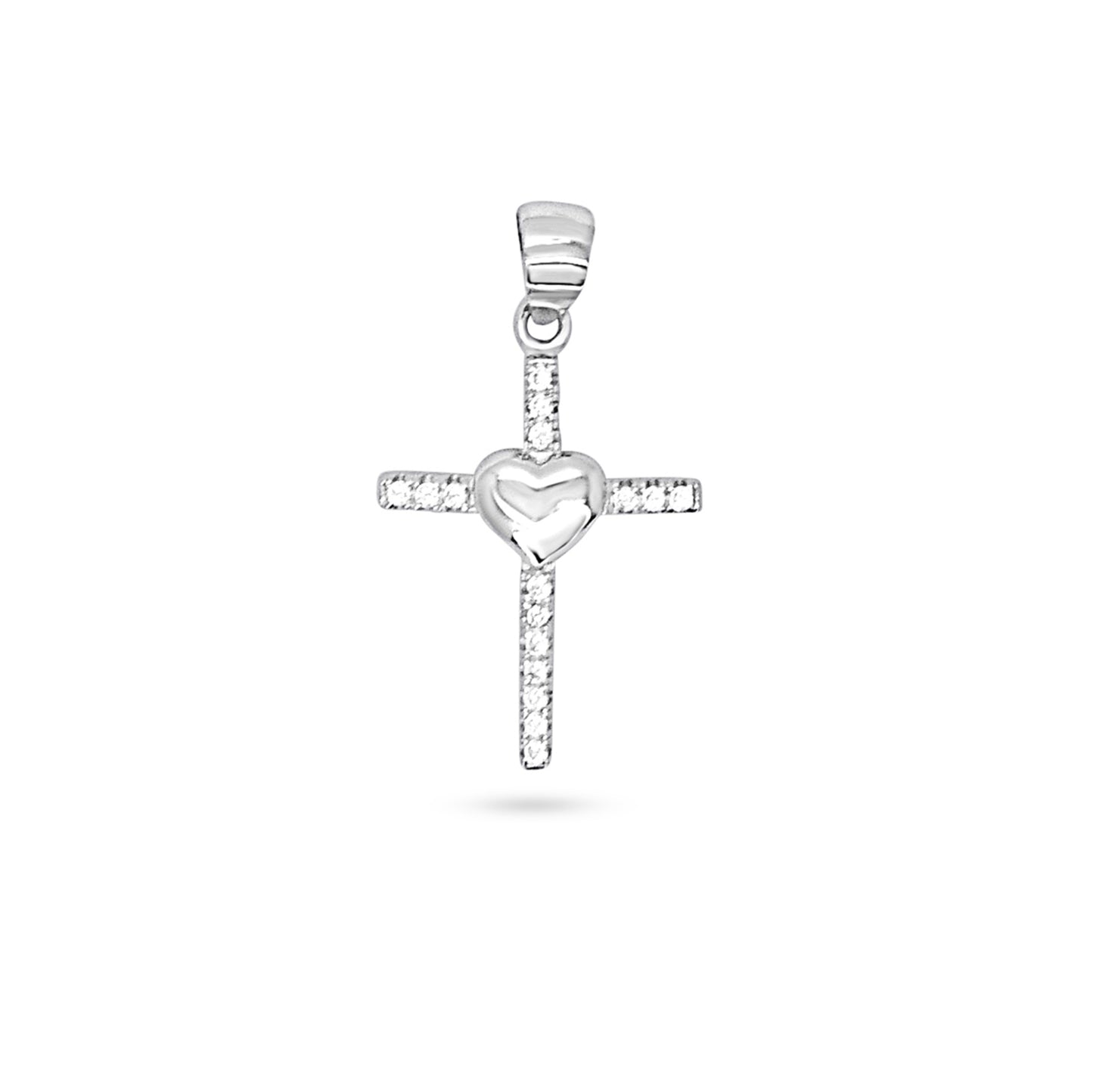 Sparkling Heart Cross