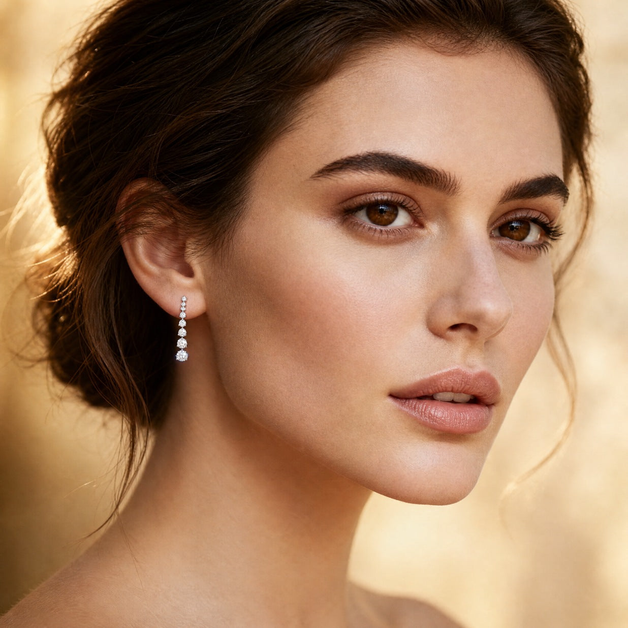 Tapered Tennis Earrings