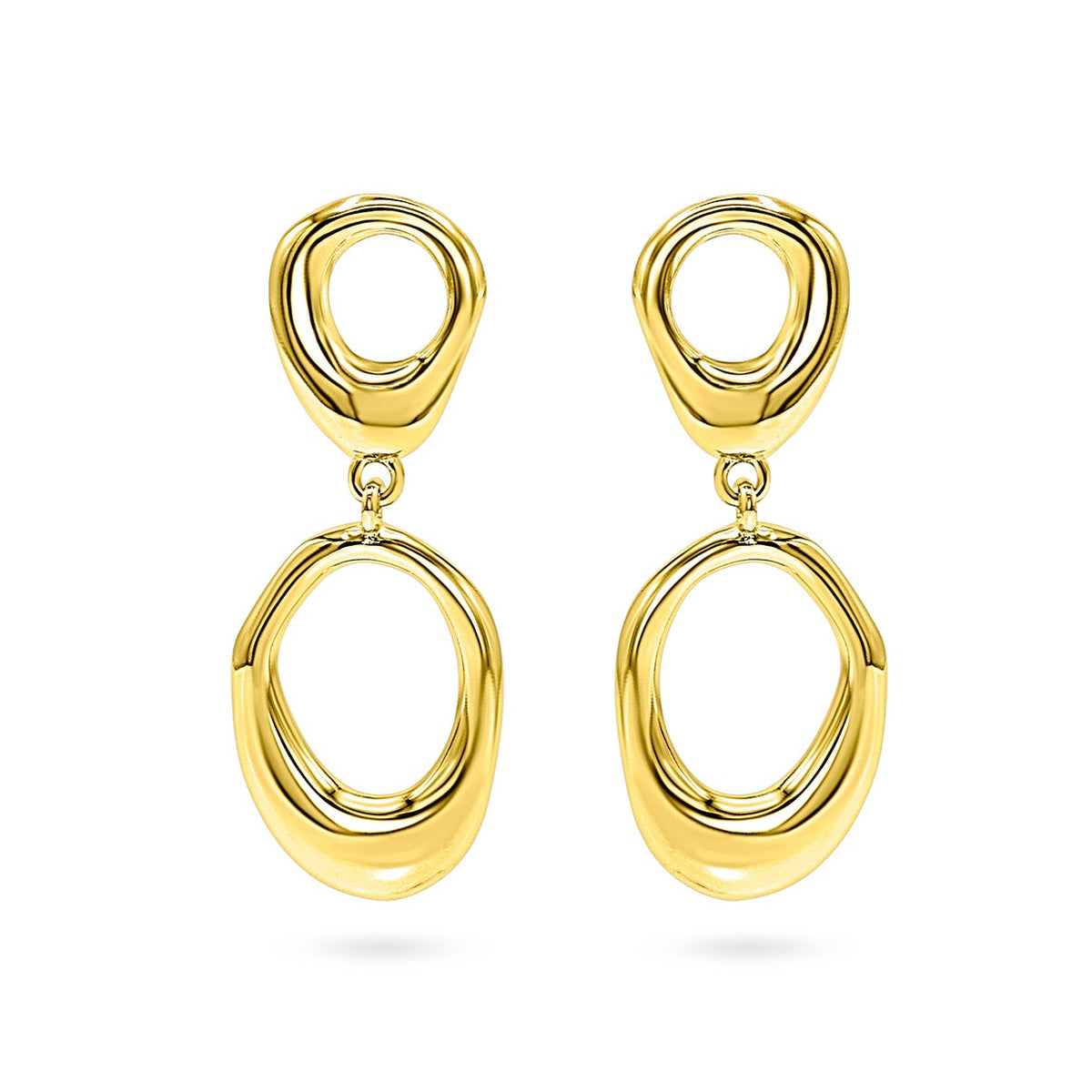 Double Link Drop Dangle Earring