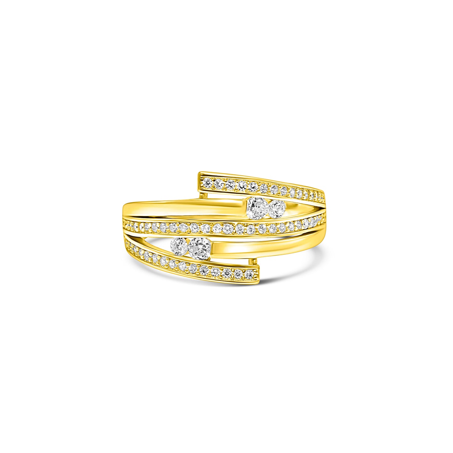 Glimmer Lines Triple Band Ring