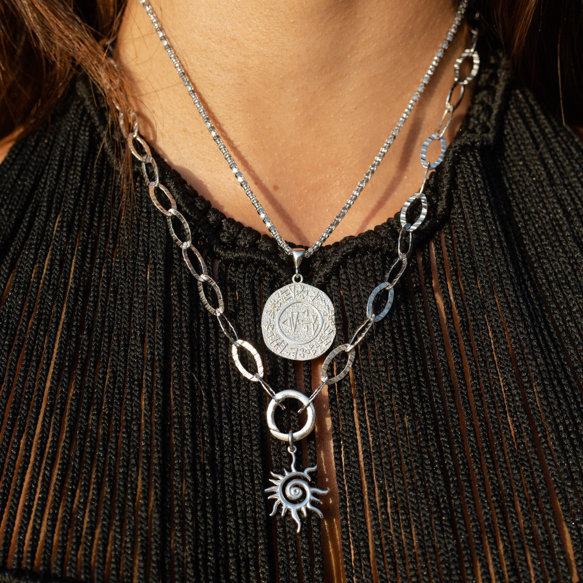 Adjustable Oval Link Necklace with Hook Clasp