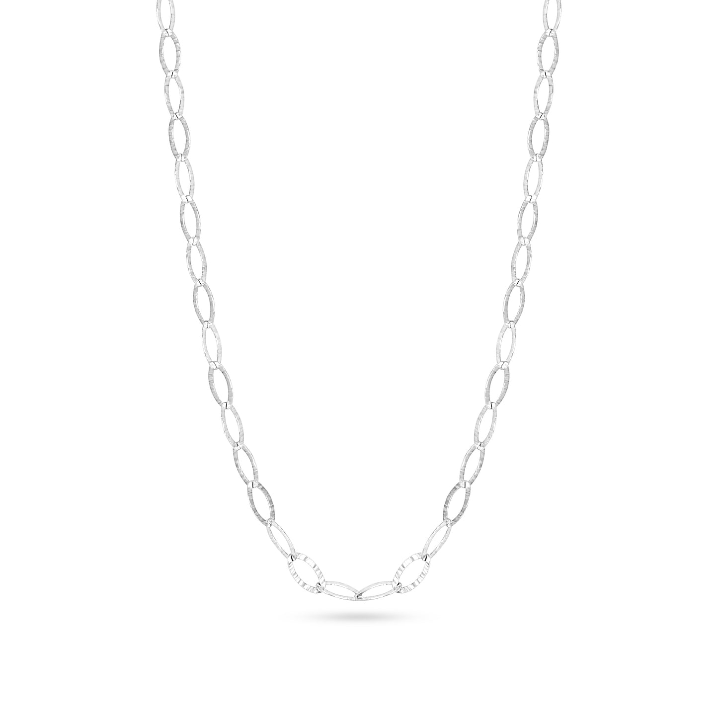 Adjustable Textured Oval Necklace