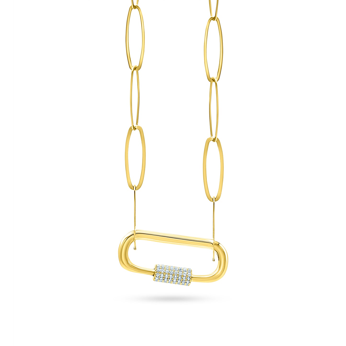 Adjustable Link Necklace with Clip