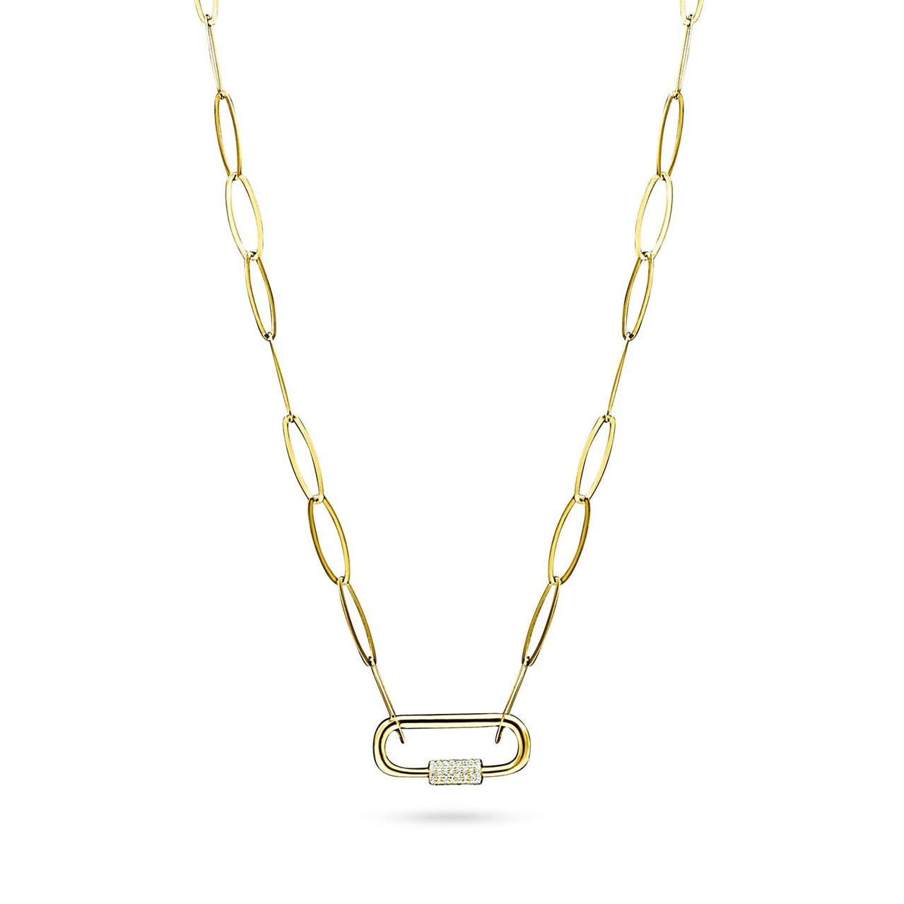Adjustable Link Necklace with Clip