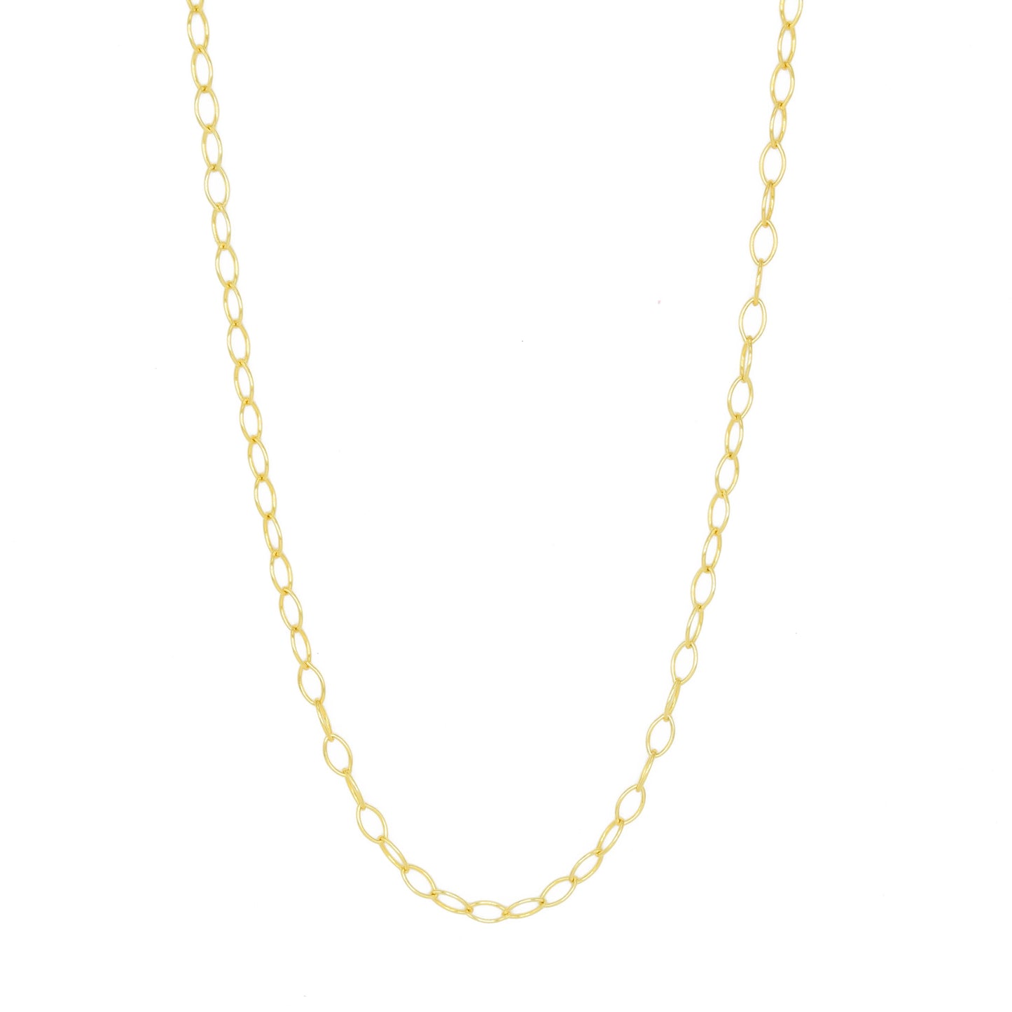 Adjustable Smooth Oval Link Necklace