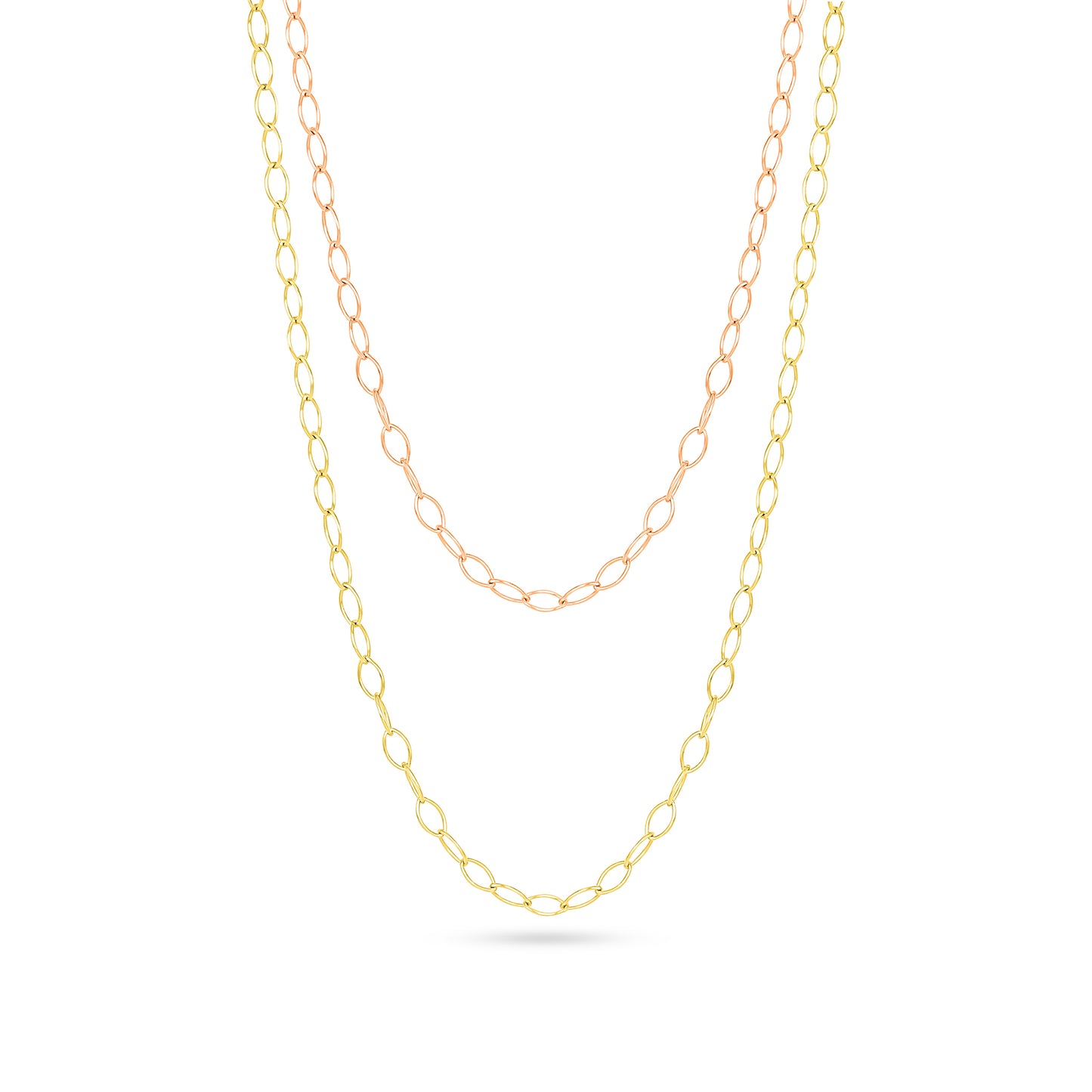 Adjustable Smooth Oval Link Necklace