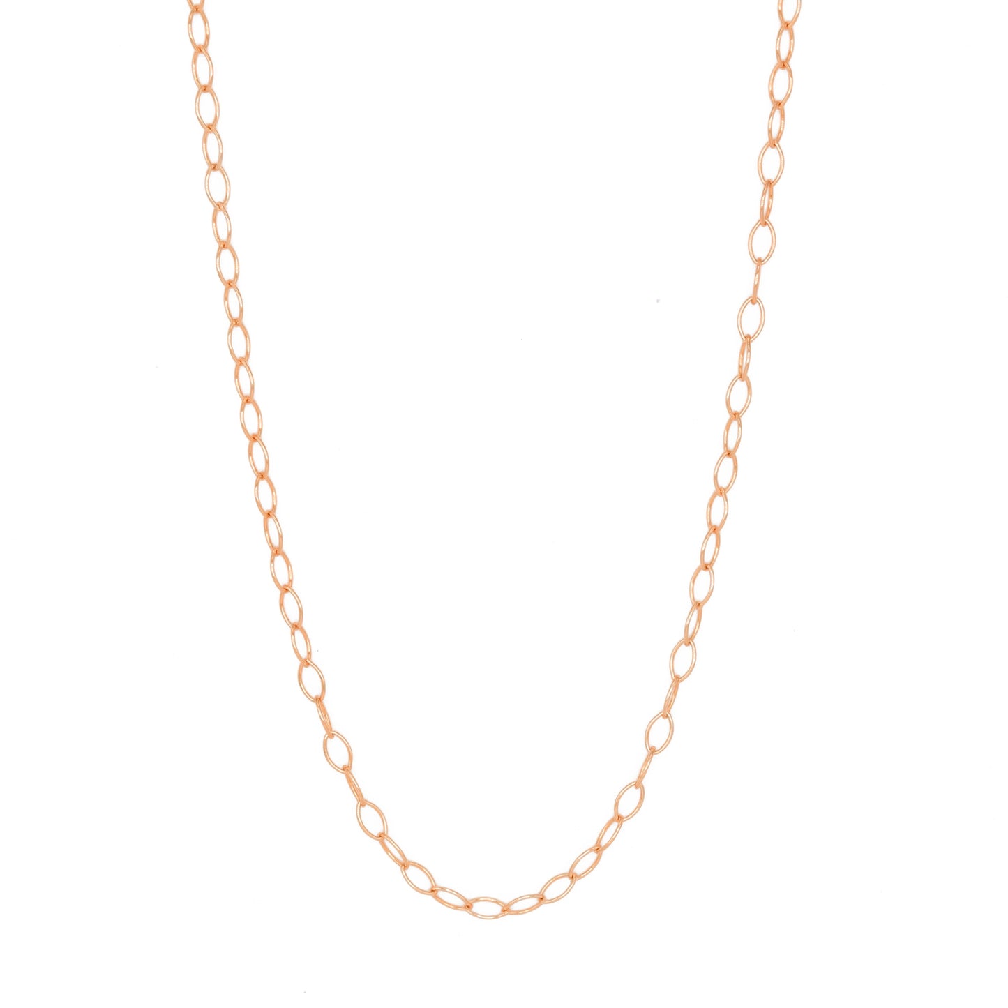 Adjustable Smooth Oval Link Necklace