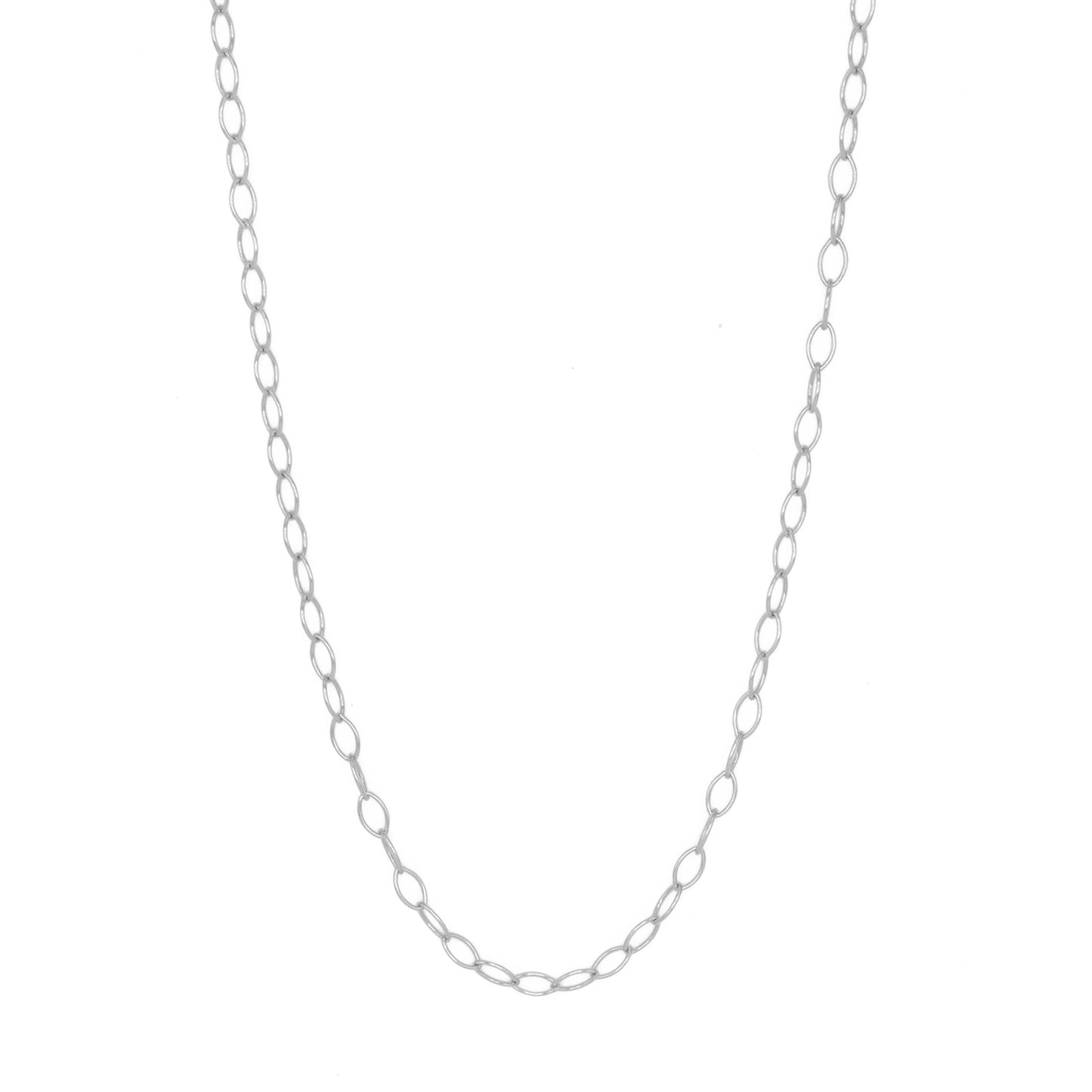 Adjustable Smooth Oval Link Necklace