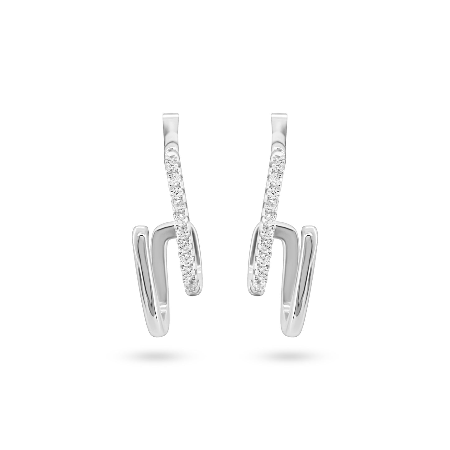 Elegant Cascade Silver Earrings