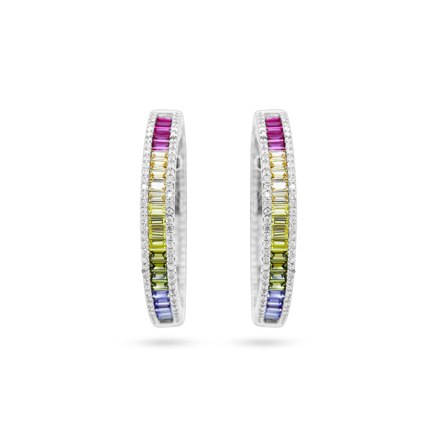 Coloful Baguette Hoops