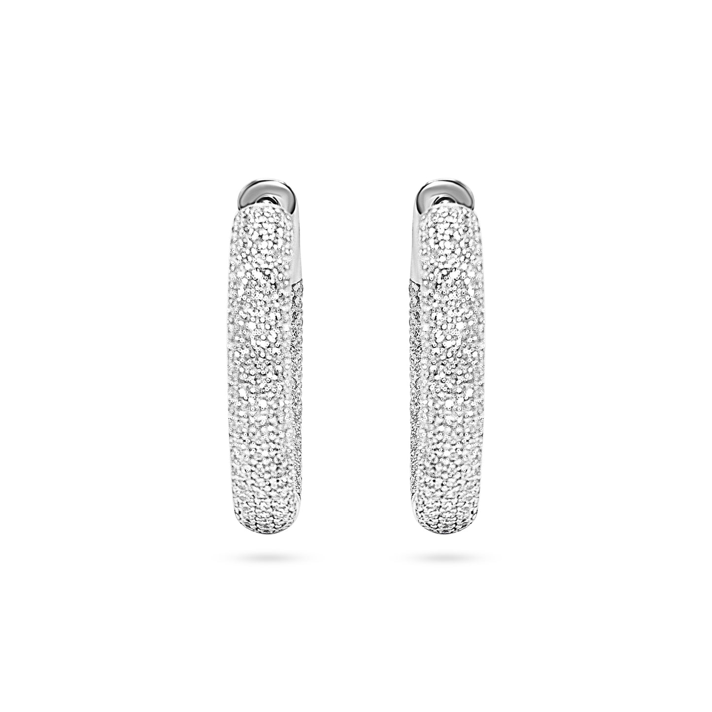 Frost Dual Pavé Hoop Earring - 2.4cm