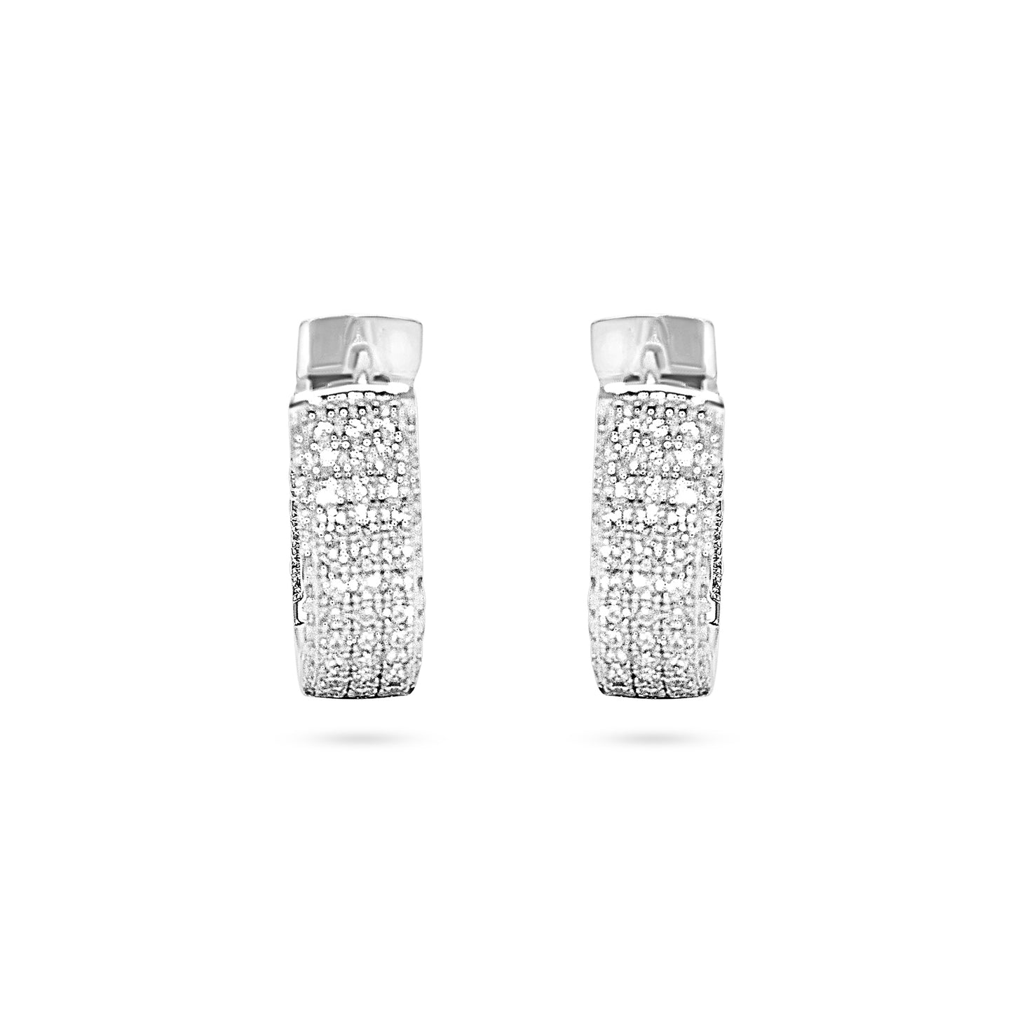 Eclipse Pavé Hoop Earrings