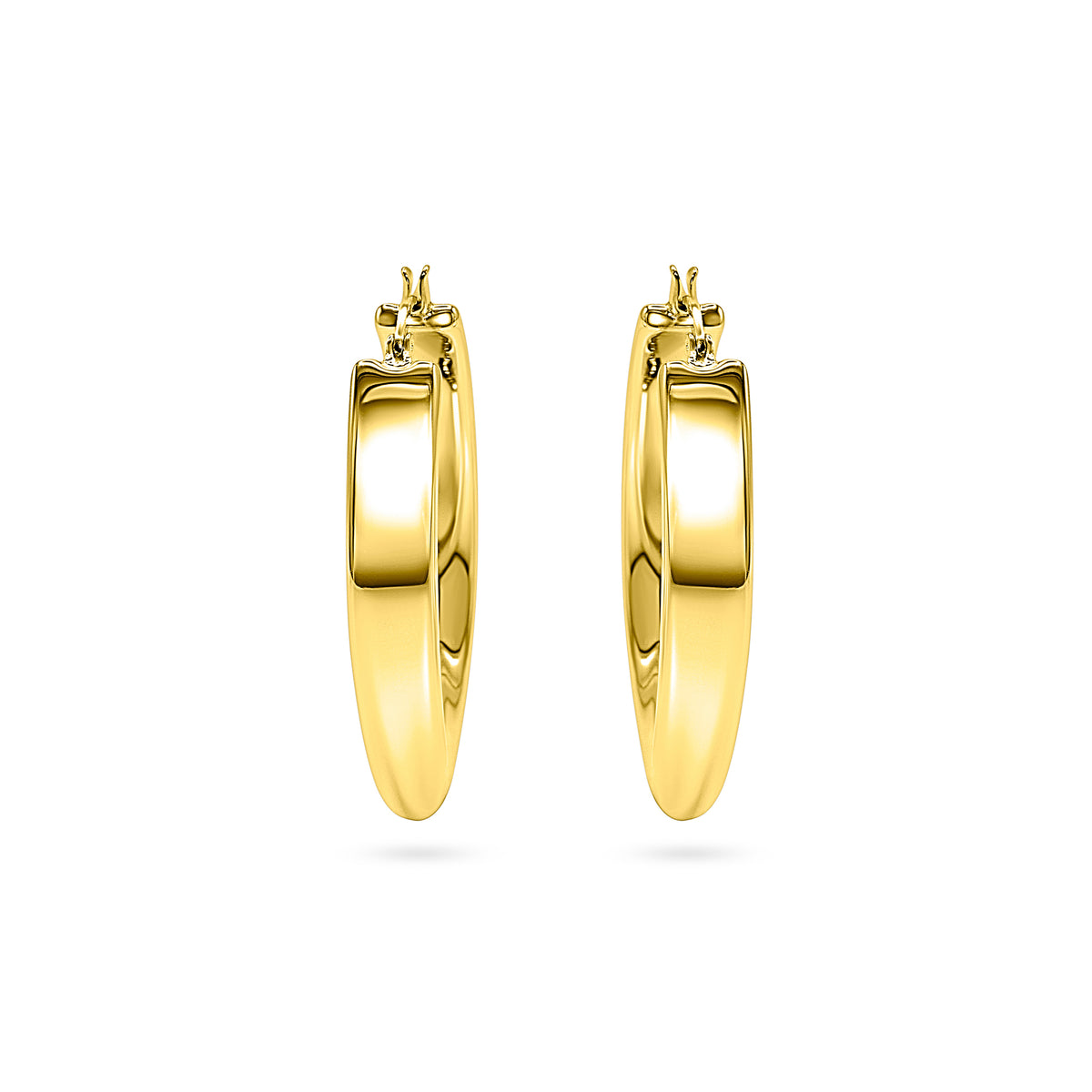 Tapered Oval Hoop Earring