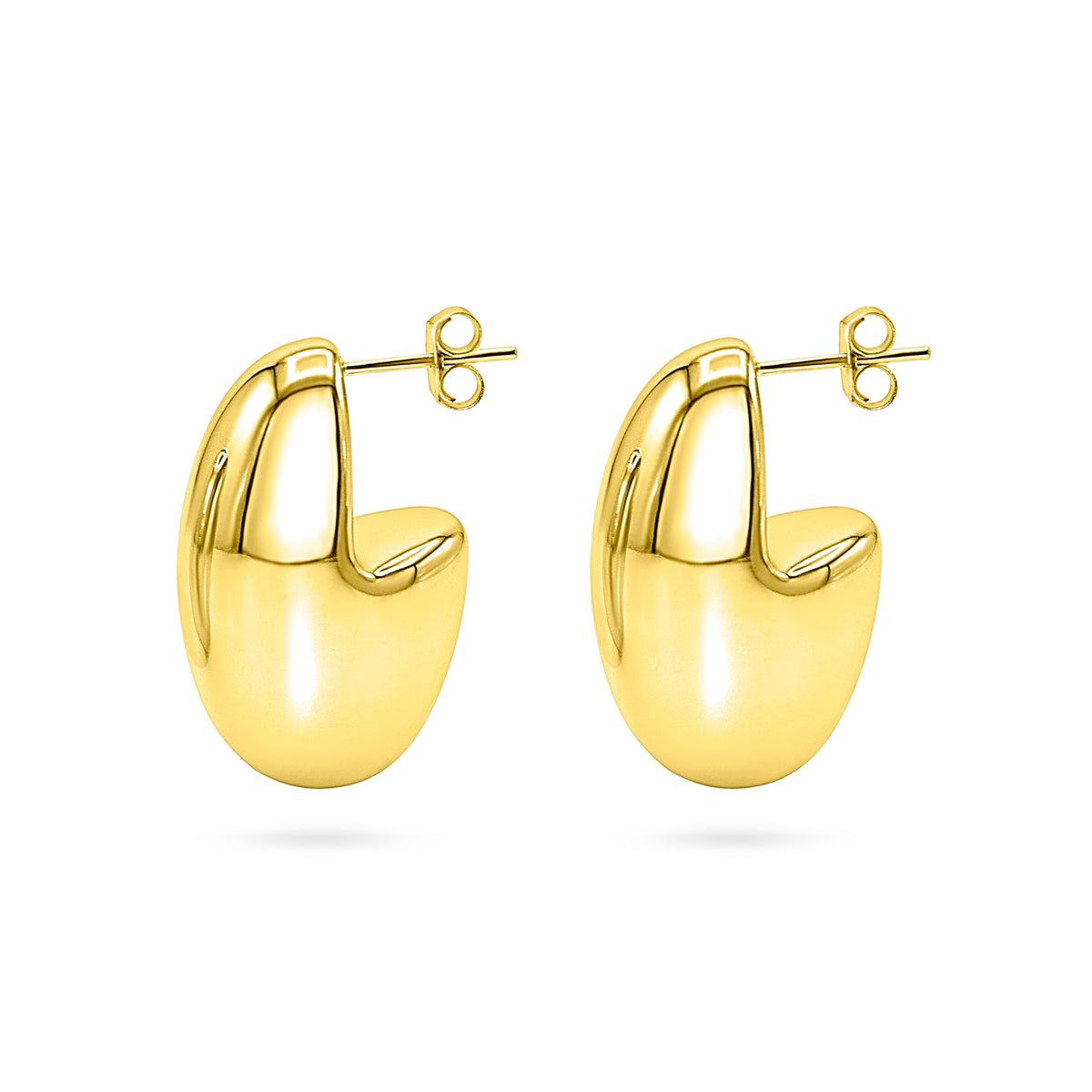 Chunky Teardrop Curve Hoop Earring