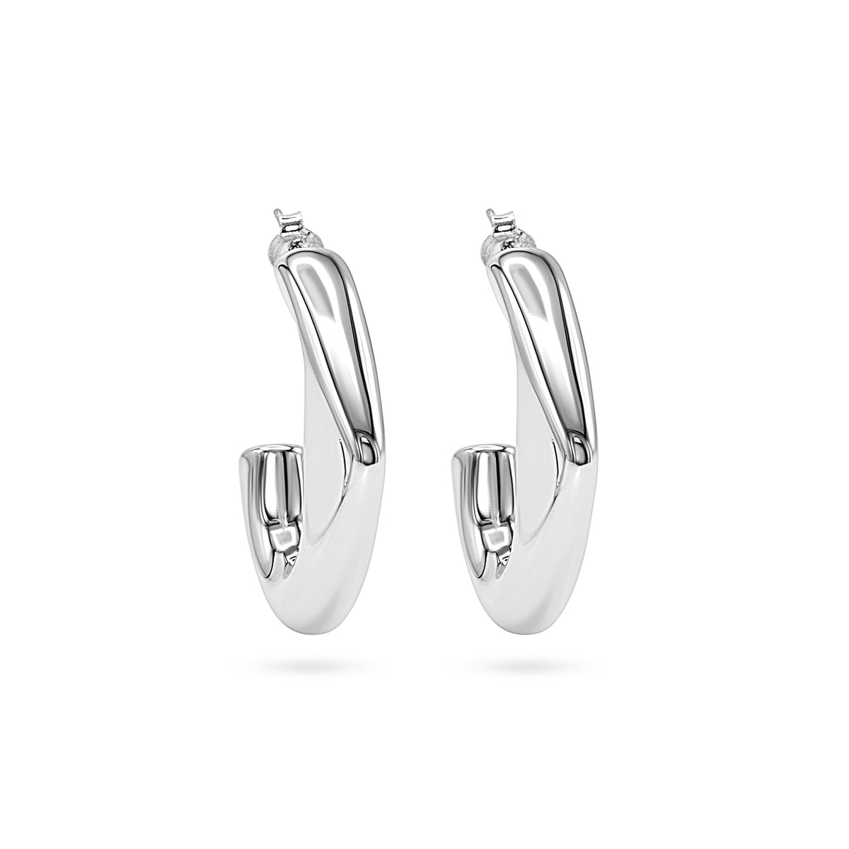 Fluid Form Chunky Dangle Earrings