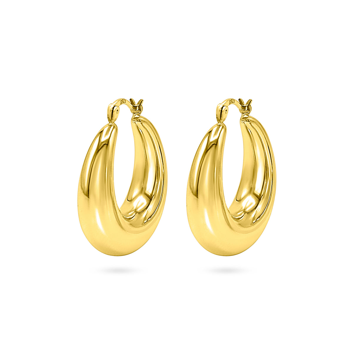Tapered Teardrop Hoop Earring